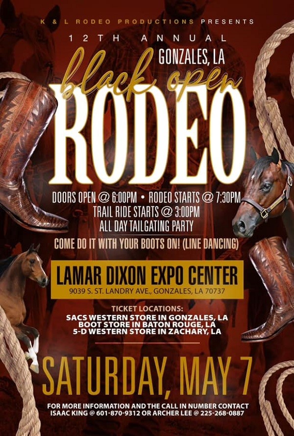 12th Annual Gonzales Black Open Rodeo Lamar Dixon Expo Center